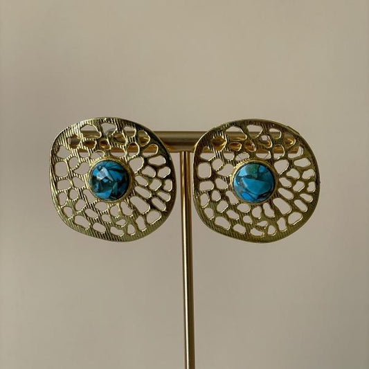 ARETES AMATISTA -TURQUESA