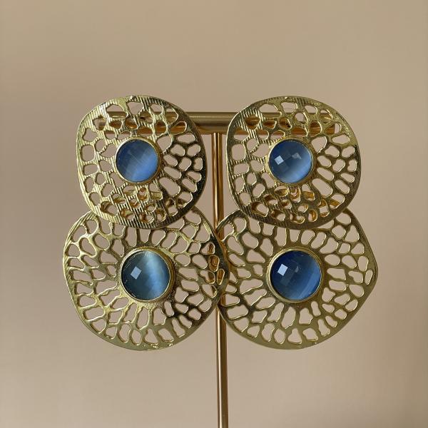 ARETES MONNGUS -AZUL