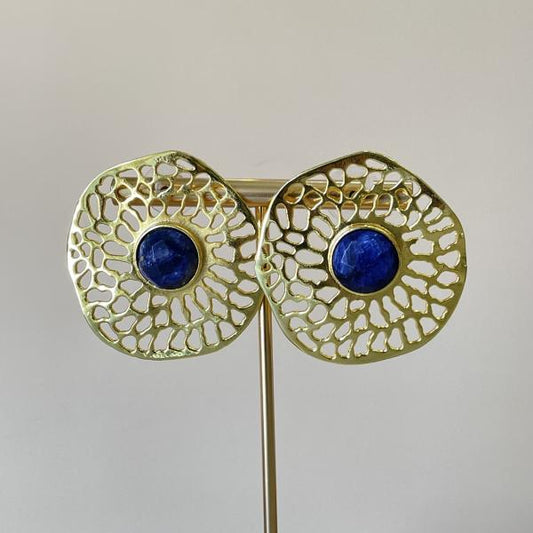 ARETES AMATISTA -AZUL