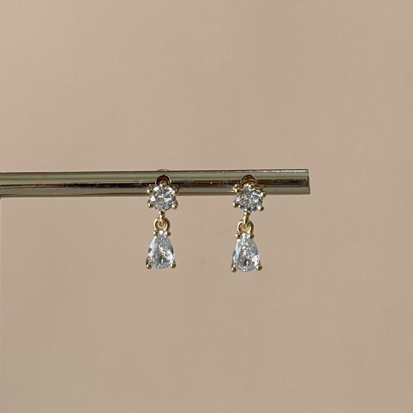 ARETES CRISTAL CON DROP DE GOTITA