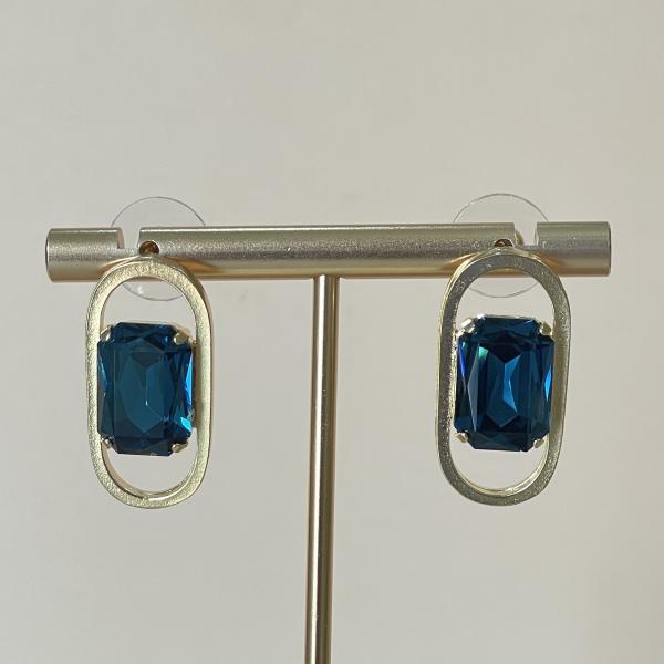 ARETES AURA CRISTAL AZUL
