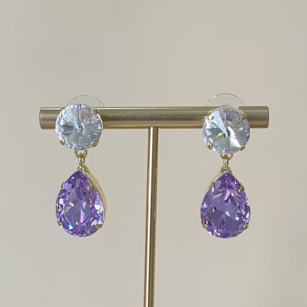 ARETES ROMELIA - ROSA LAVANDA