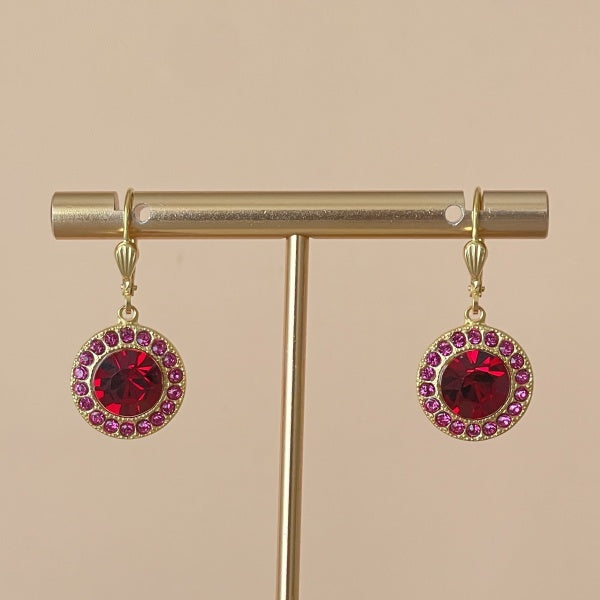 ARETES CRISTAL ROSA