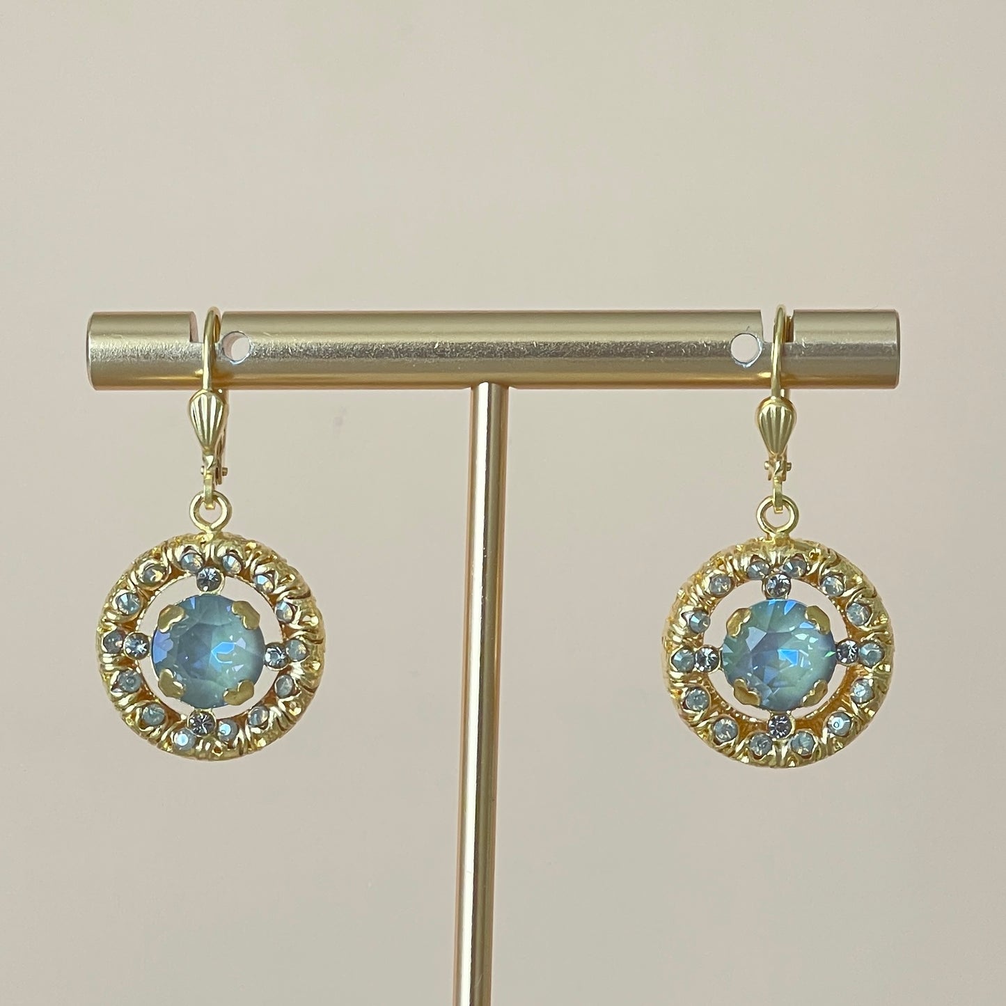 ARETES VERTIS AZUL TORNASOL