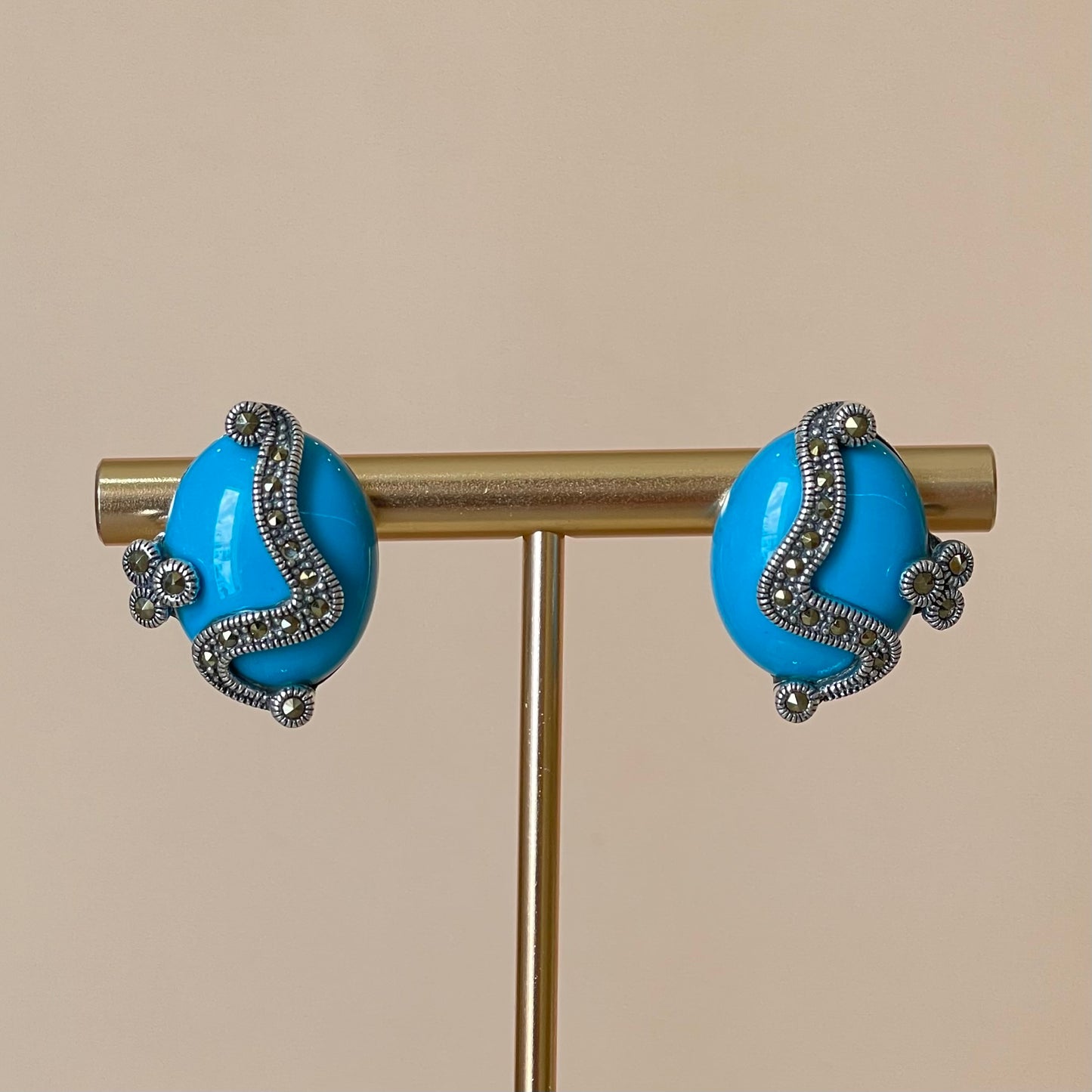 ARETES HEXA TURQUESA