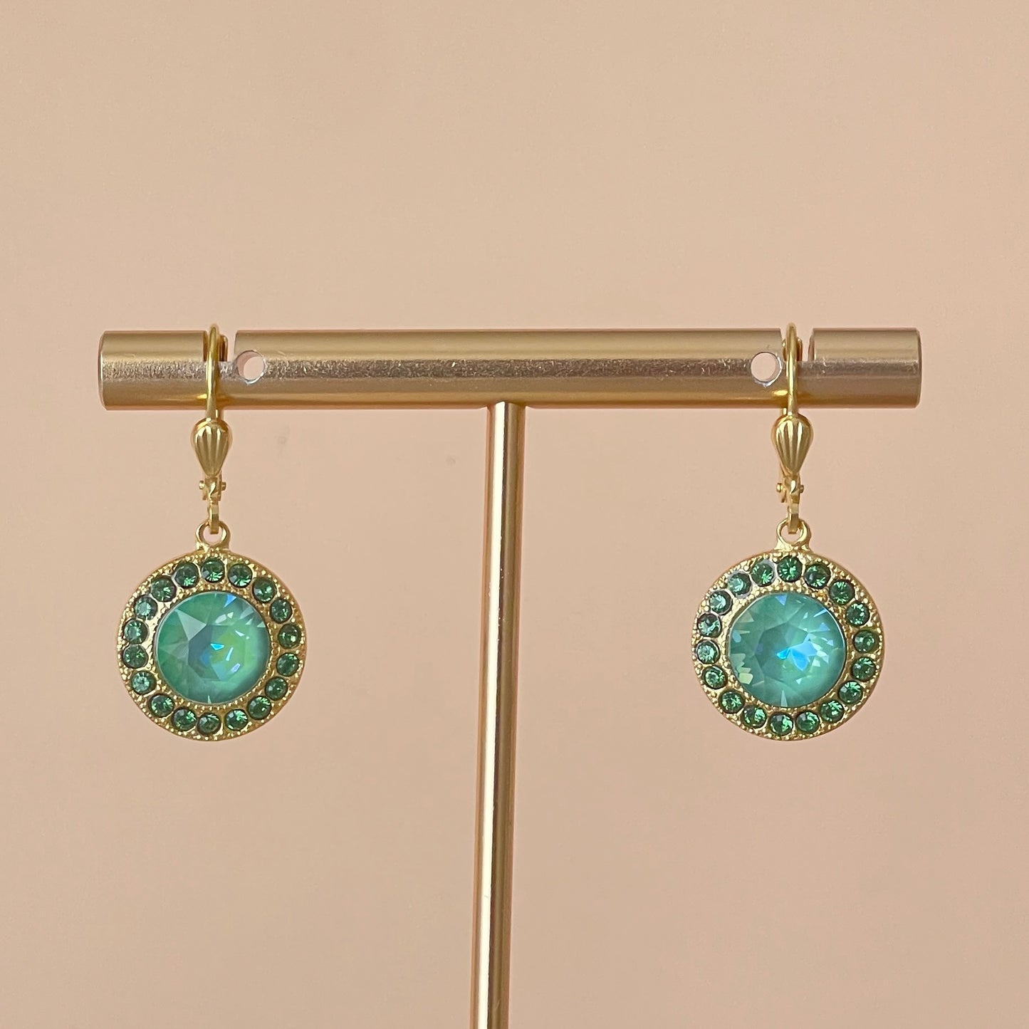 ARETES CRISTAL AZUL TORNASOL