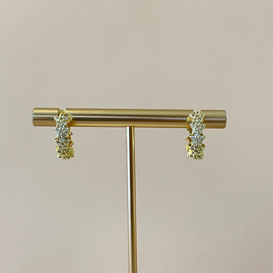 ARRACADAS CINCO ESTRELLAS CON CRISTAL