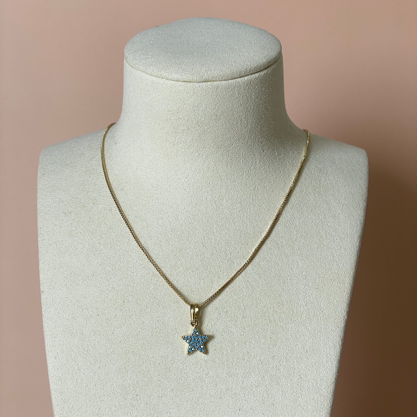 COLLAR ESTRELLA CRISTAL AZUL