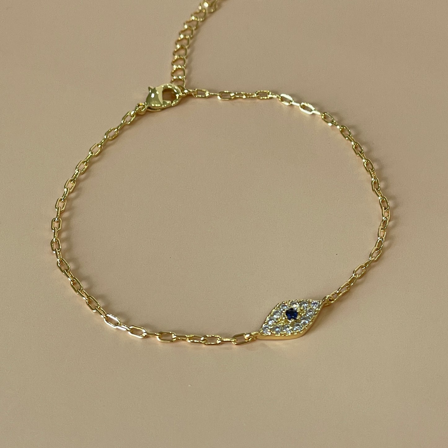 PULSERA OJITO CRISTAL AZUL