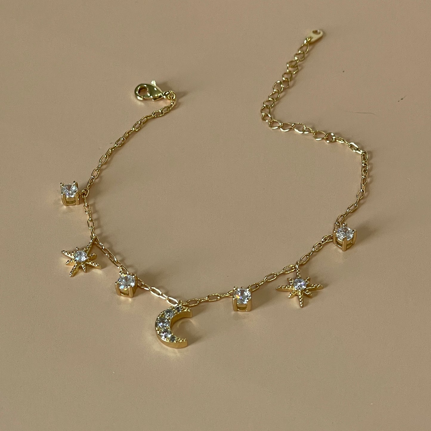PULSERA ESTRELLAS Y LUNA