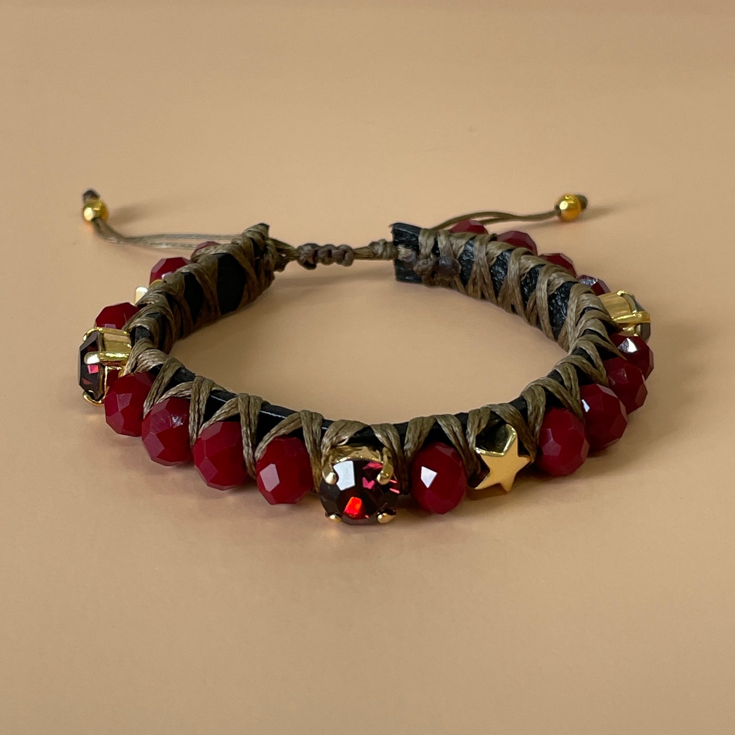PULSERA FAVORITA PIEDRA TINTA CON ESTRELLA -HC