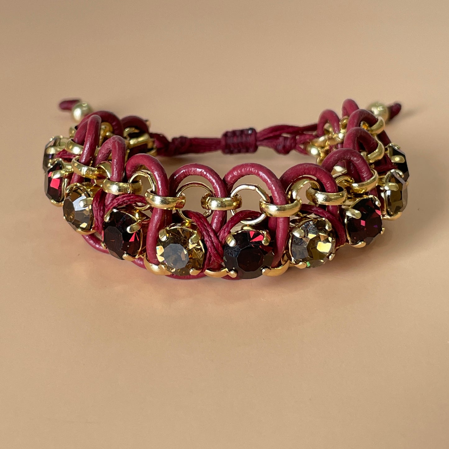 PULSERA ATENAS TINTA CRISTAL TINTO