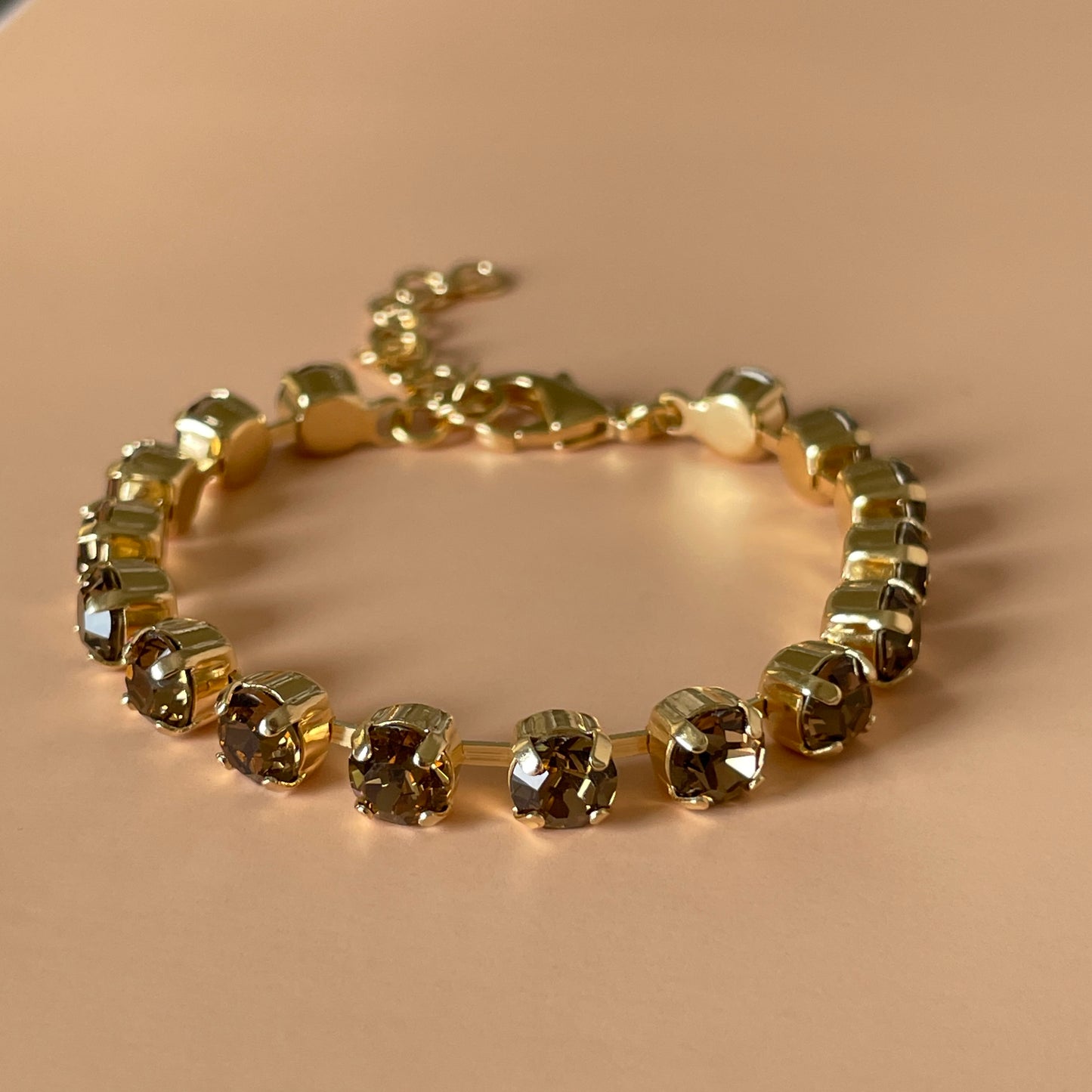 PULSERA SHINE MINI CRISTAL CAFE