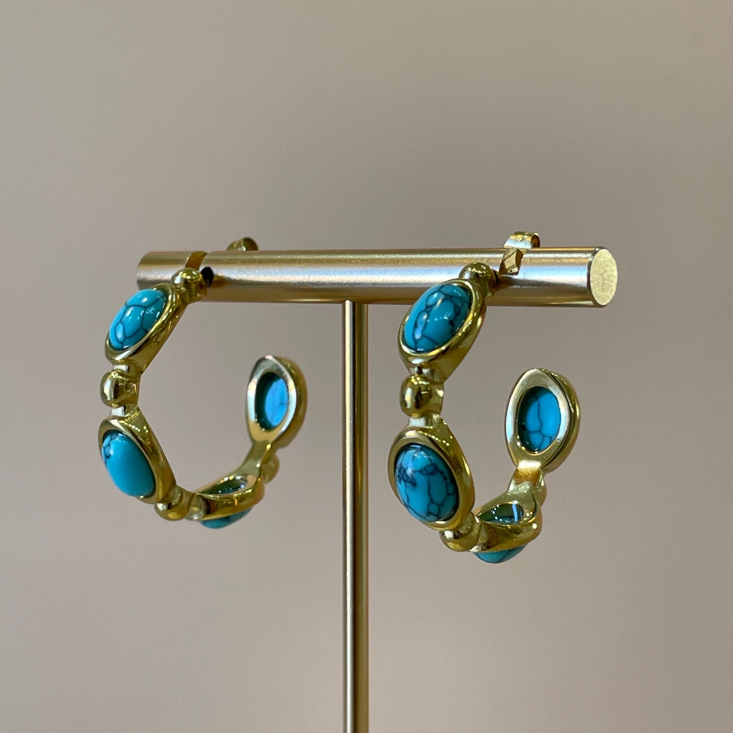 ARRACADAS CUATRO TURQUESAS