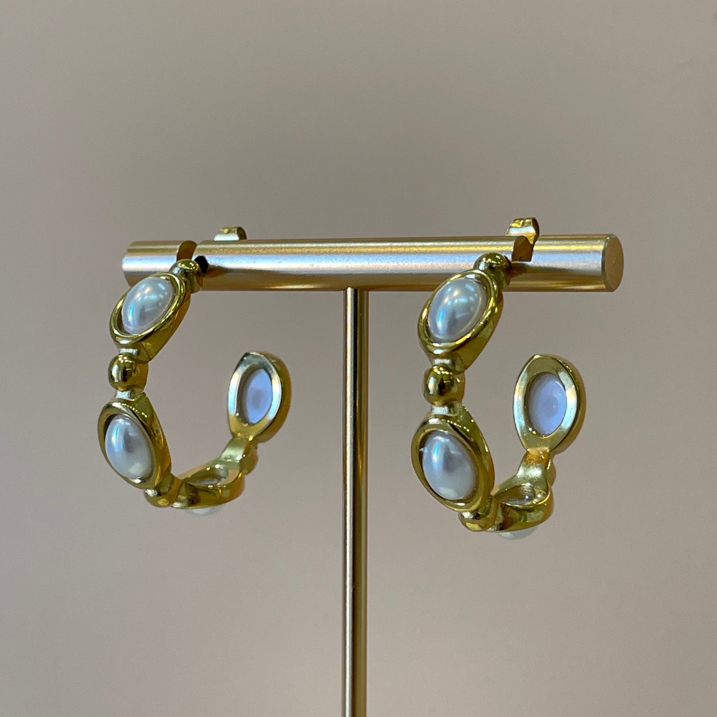 ARRACADAS GOLD 4 PERLAS