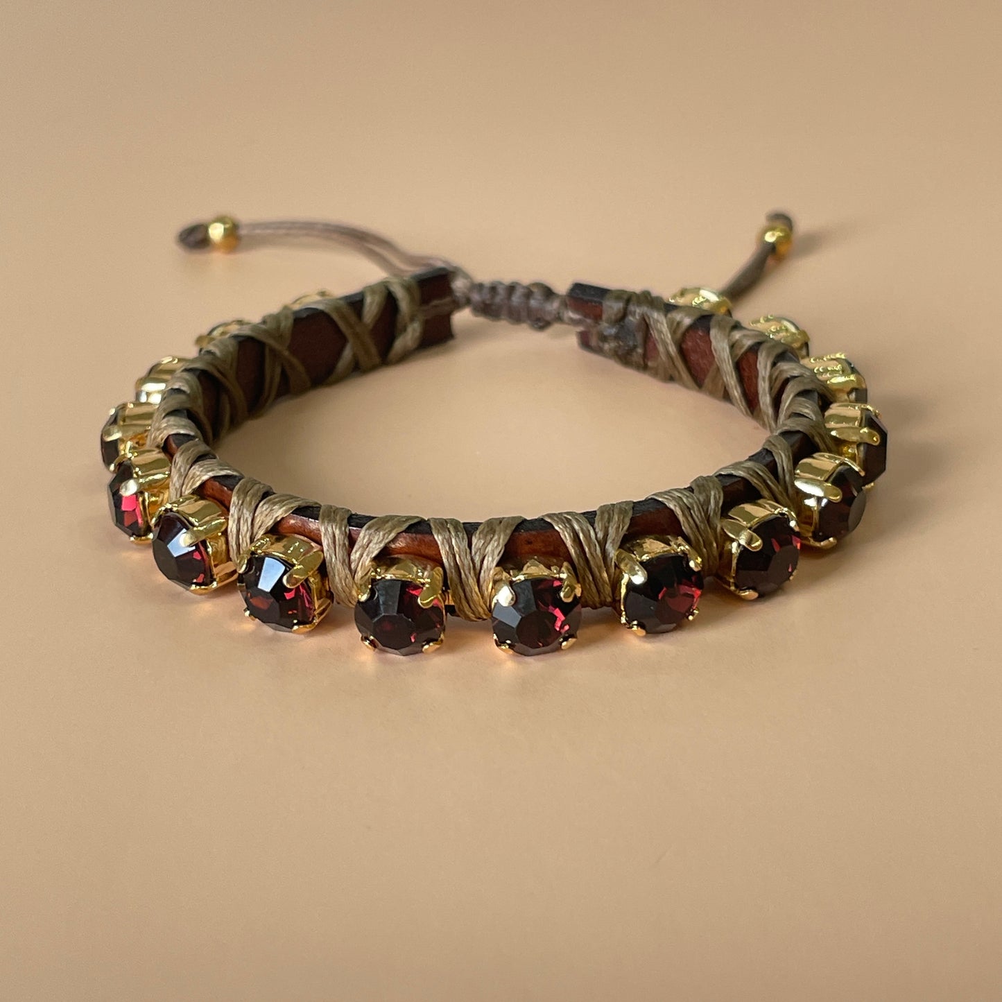 PULSERA FAVORITA MINI CRISTAL TINTO -HC