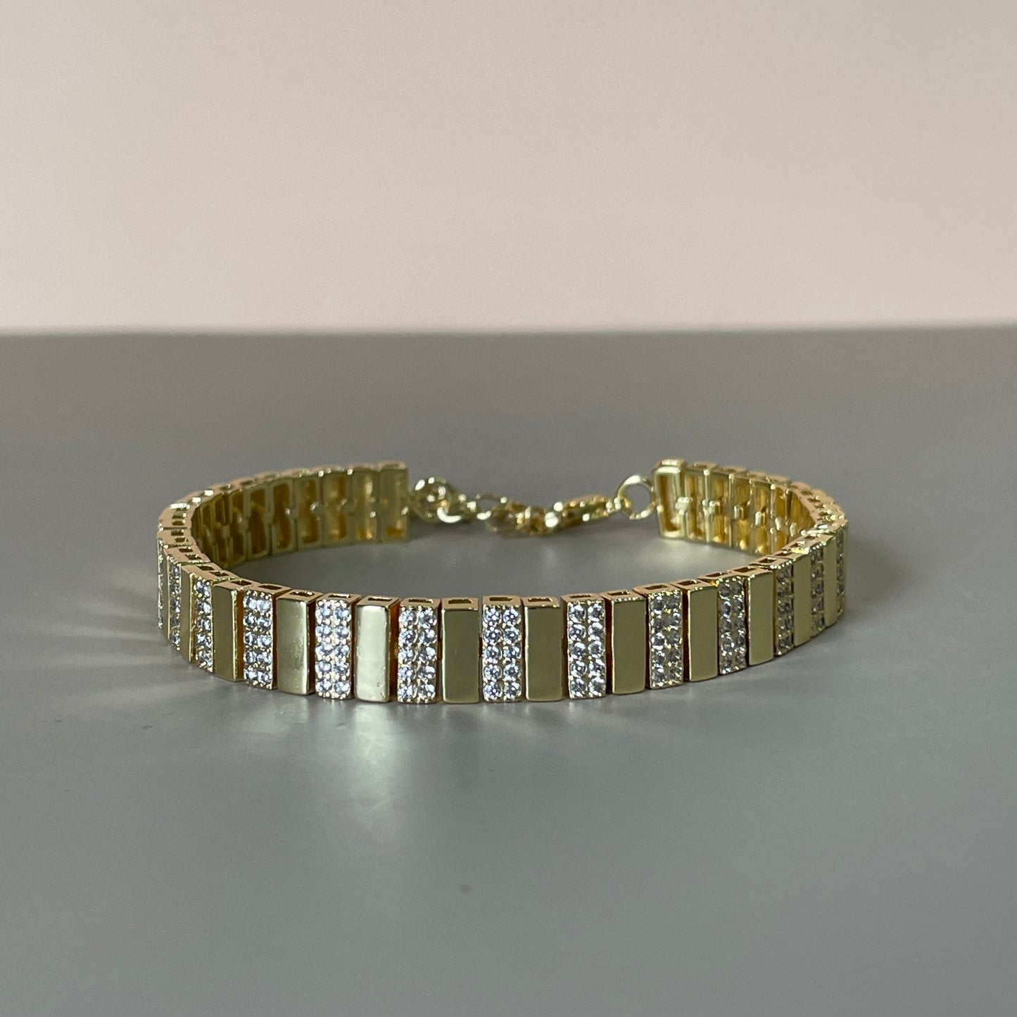 PULSERA BARRITAS CON CRISTAL