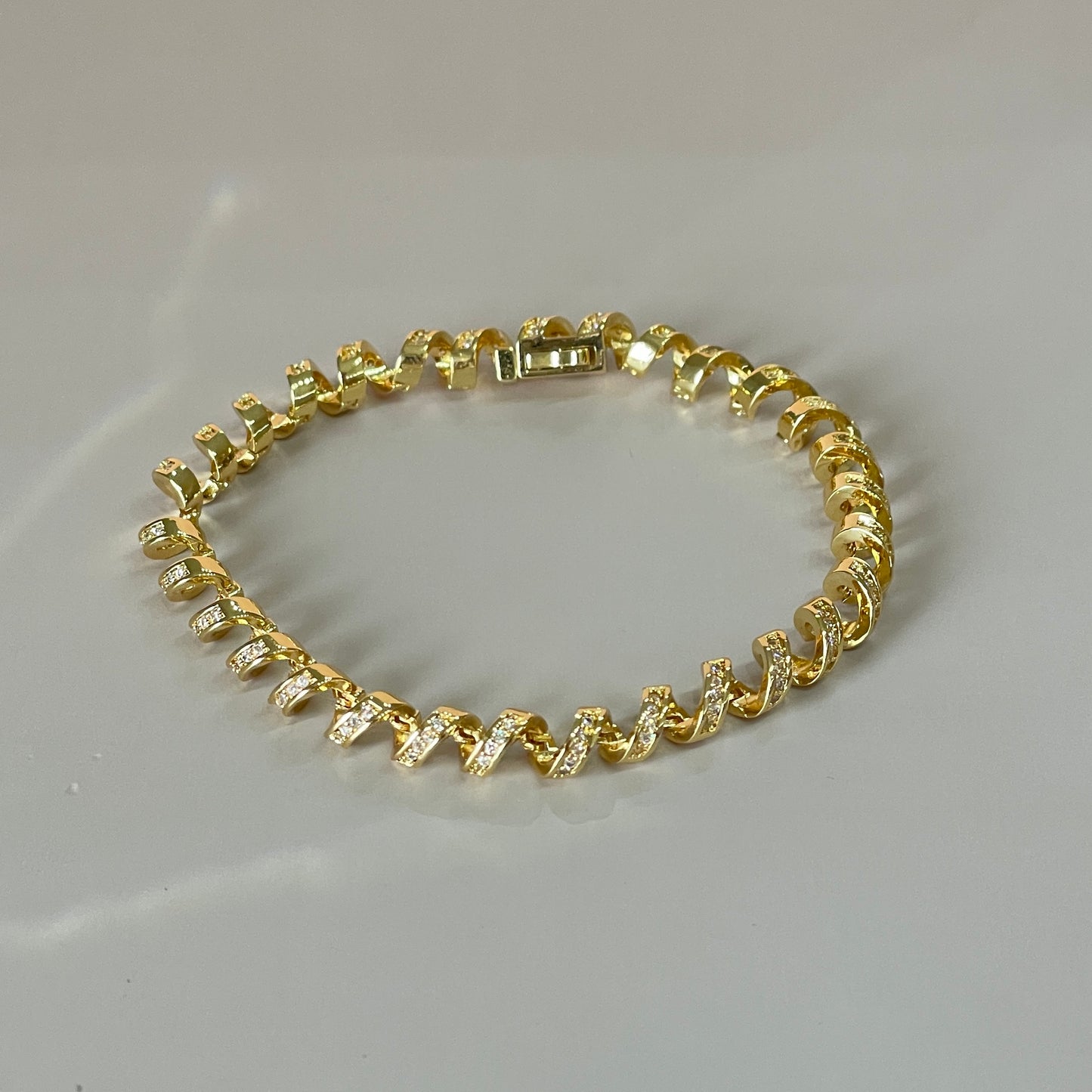 PULSERA SERPENTINA CON CRISTAL