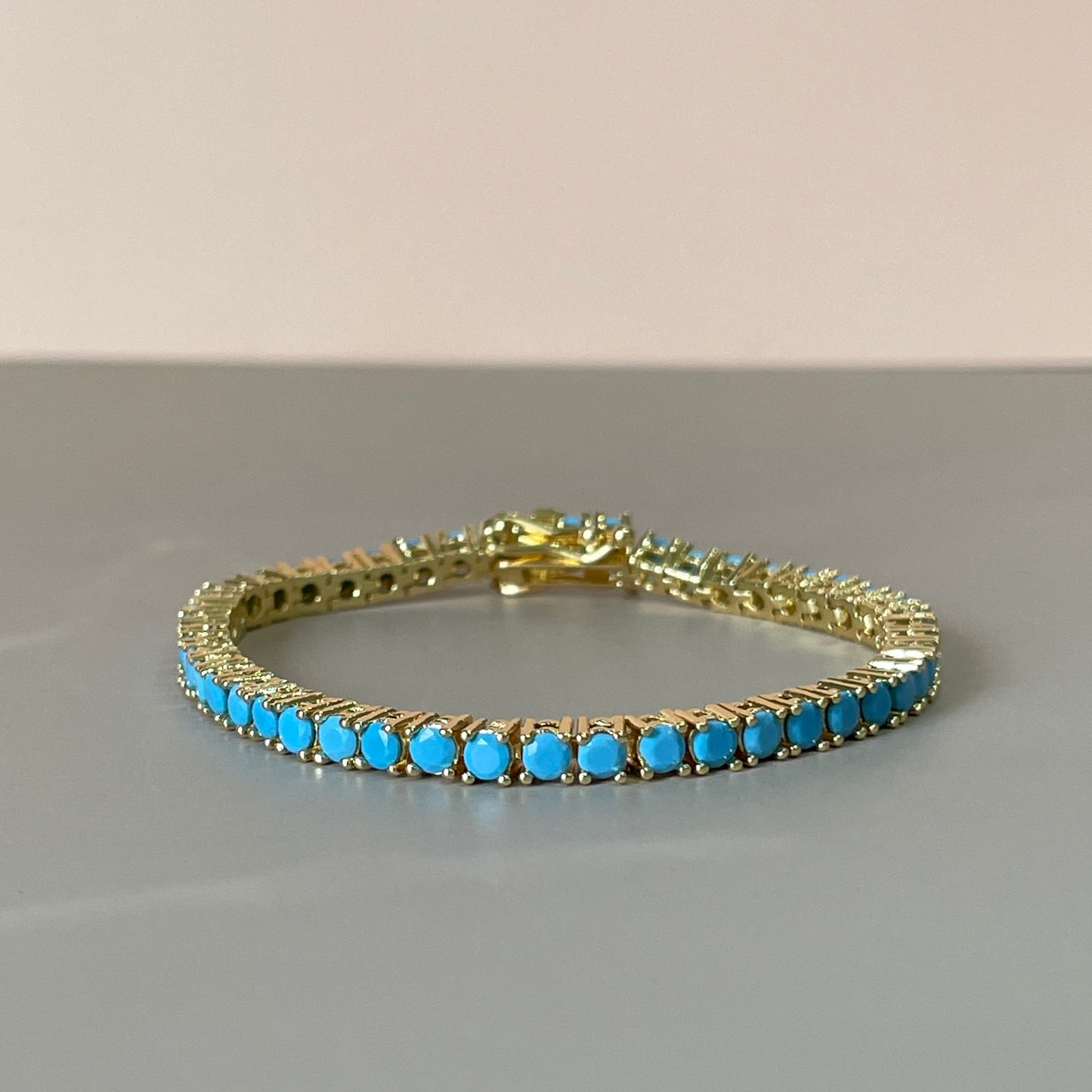 PULSERA TENNIS TURQUESA