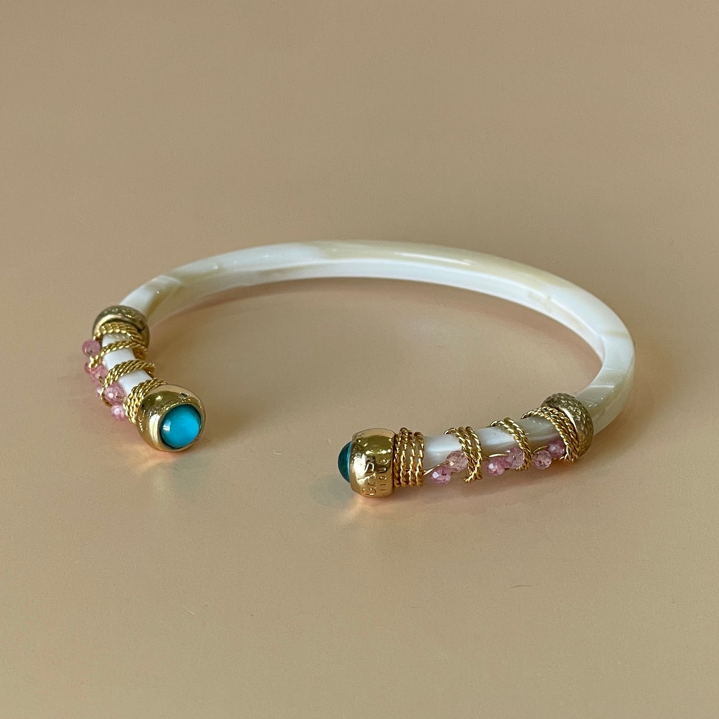 BRAZALETE SARI IVORY - TURQUESA