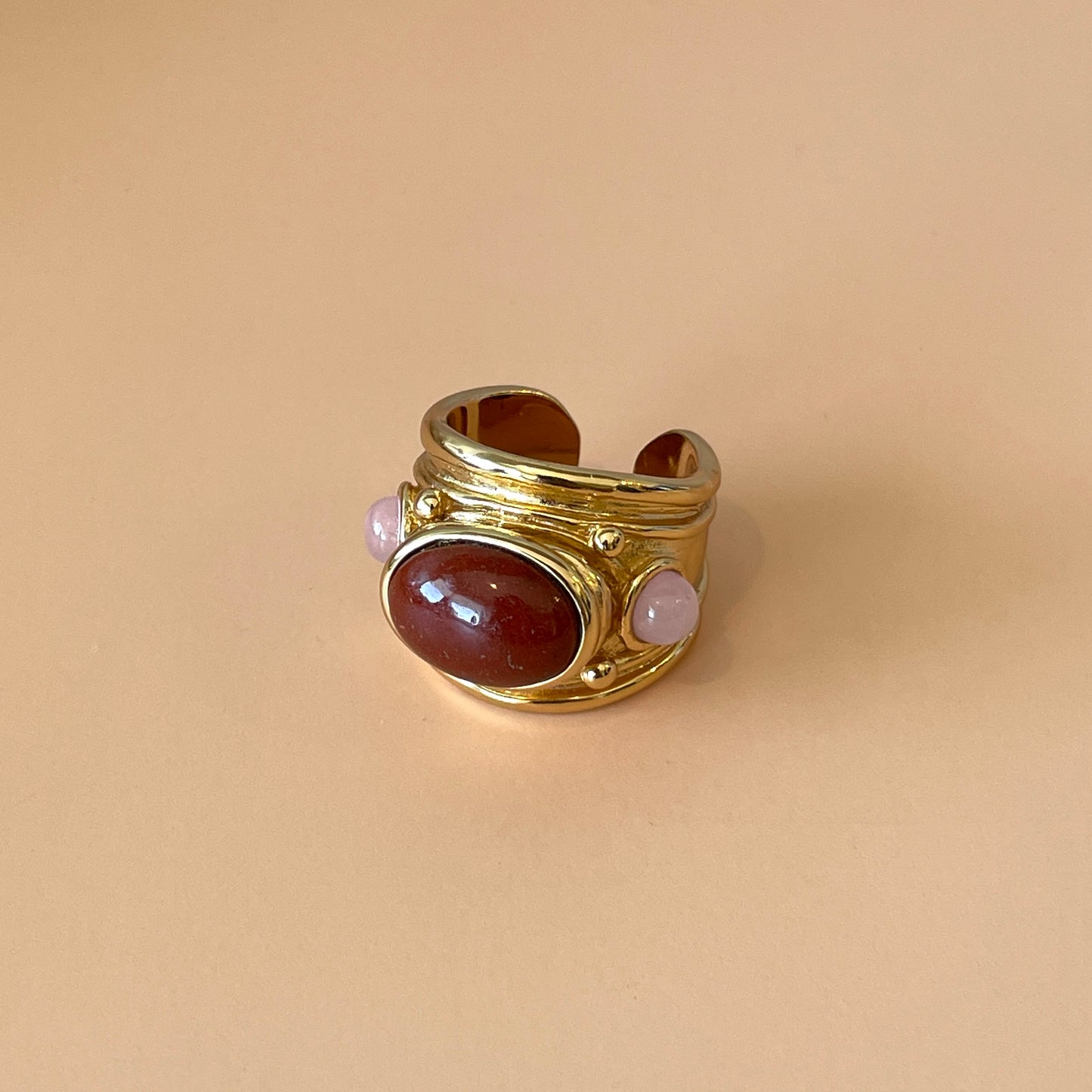 ANILLO SIMONE JASPE ROJO