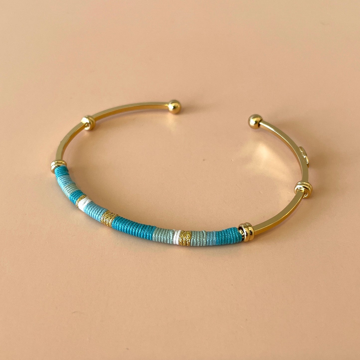 BRAZALETE ZANZIBAR GOLD -MIX TURQUESA