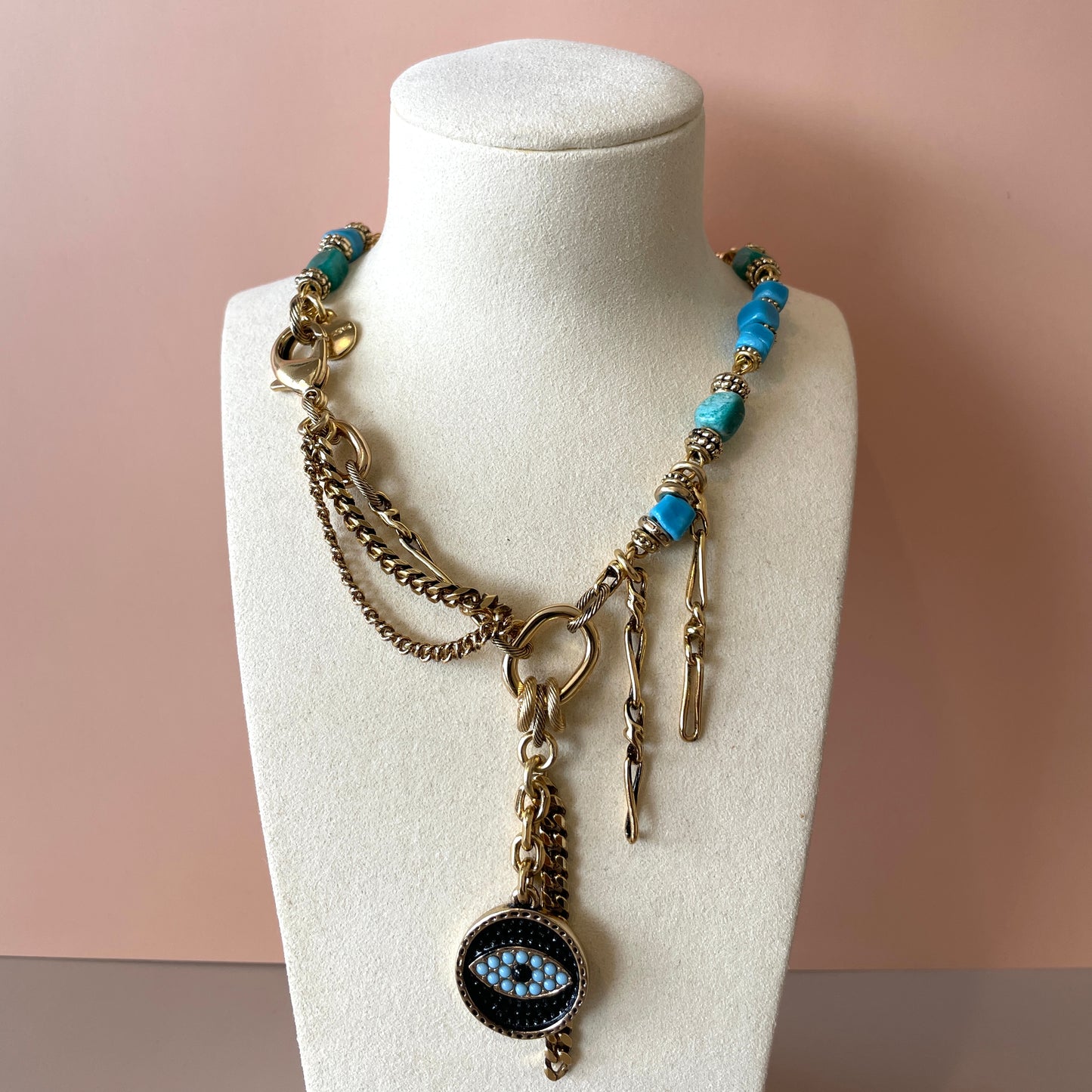 COLLAR RIALTA CON OJO TURQUESA