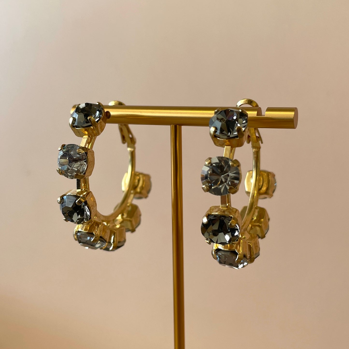 CRYSTAL HOOPS MIX GRIS