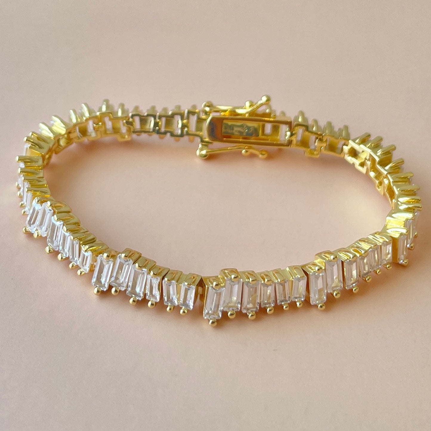 PULSERA CRISTALES BAGUETTE CLEAR
