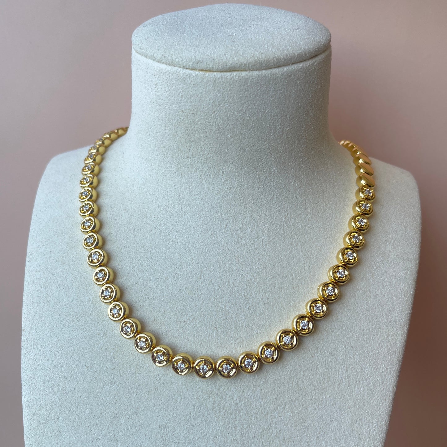 COLLAR ITALY BOLITAS CRISTAL GOLD