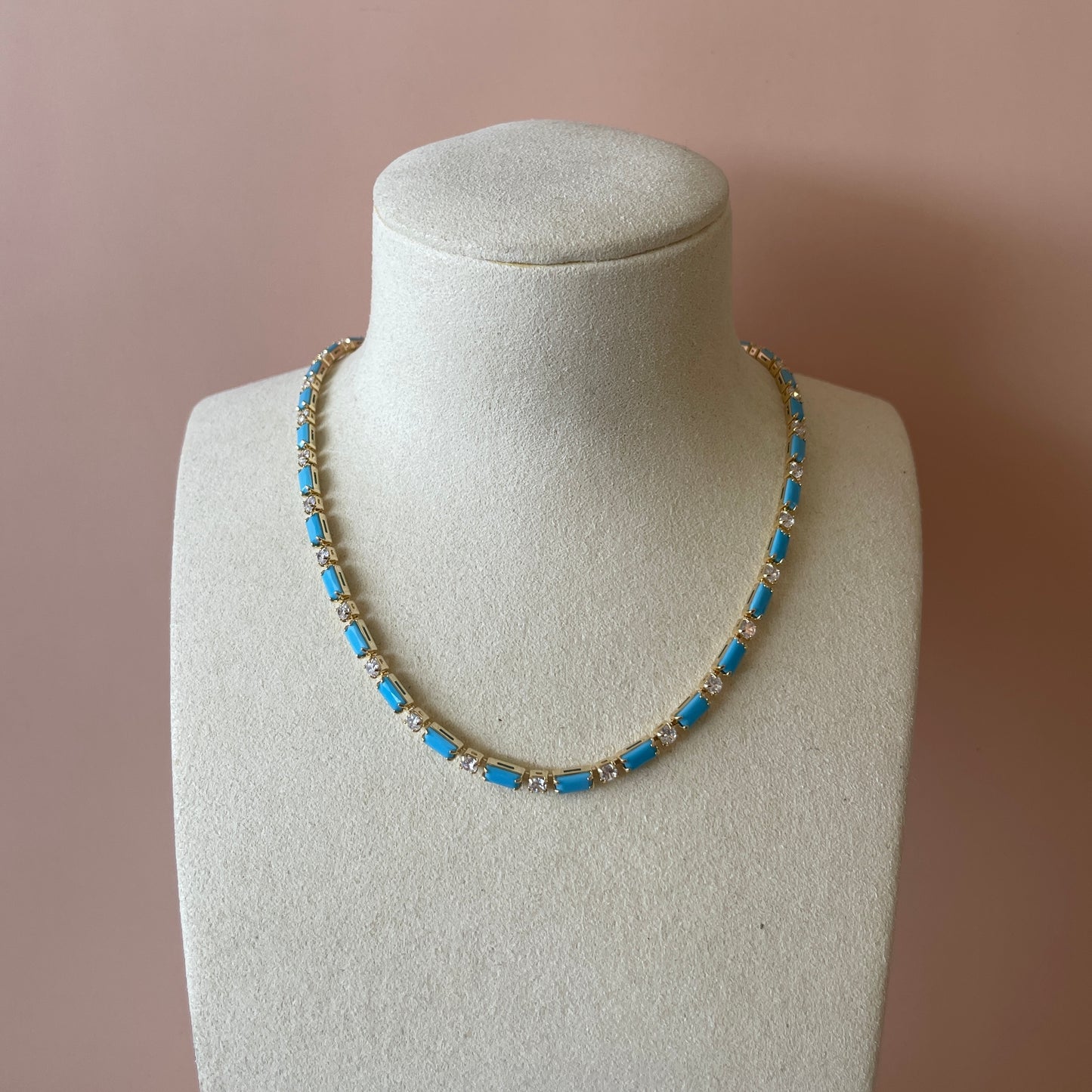 COLLAR BAGUETTE TURQUESA
