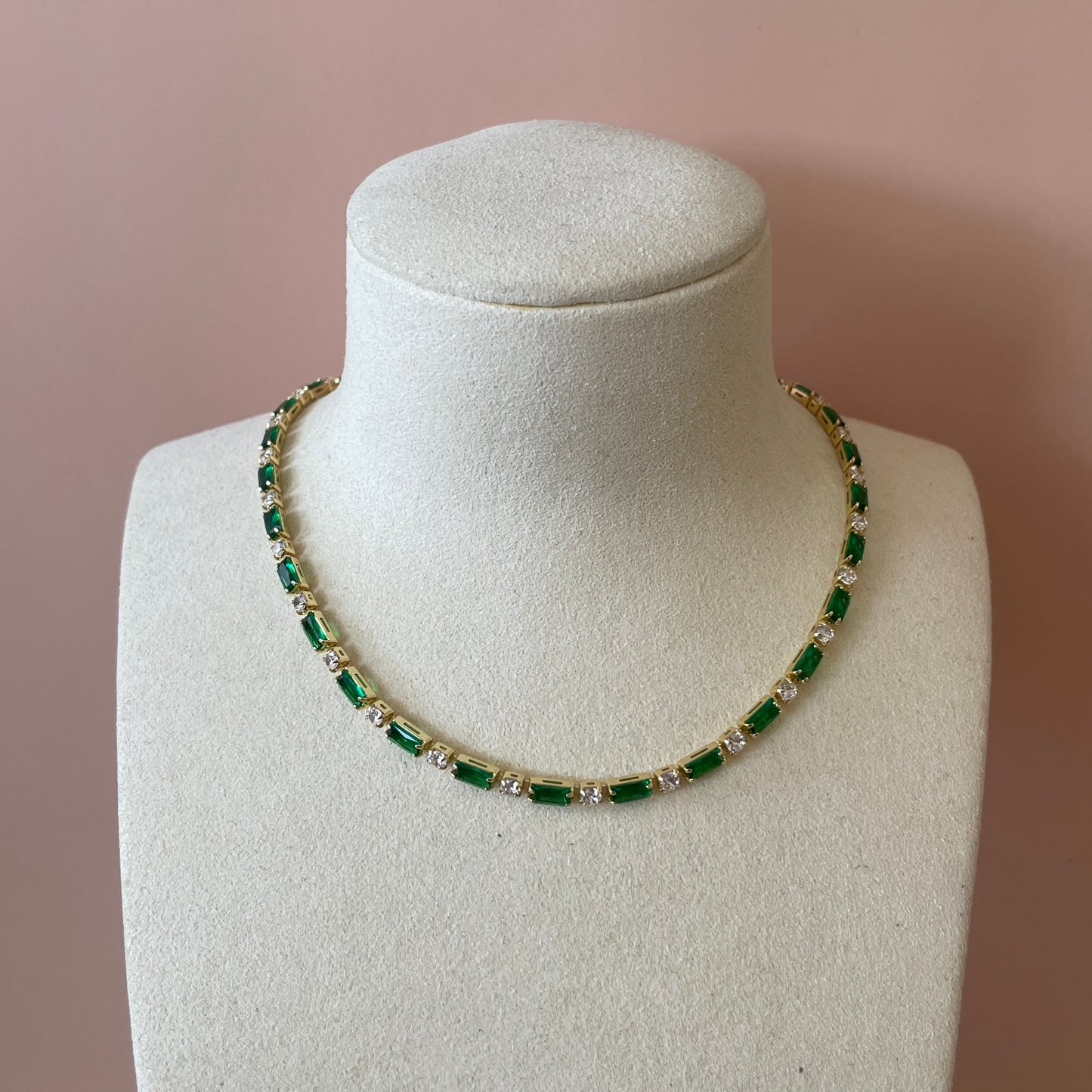 COLLAR BAGUETTE VERDE