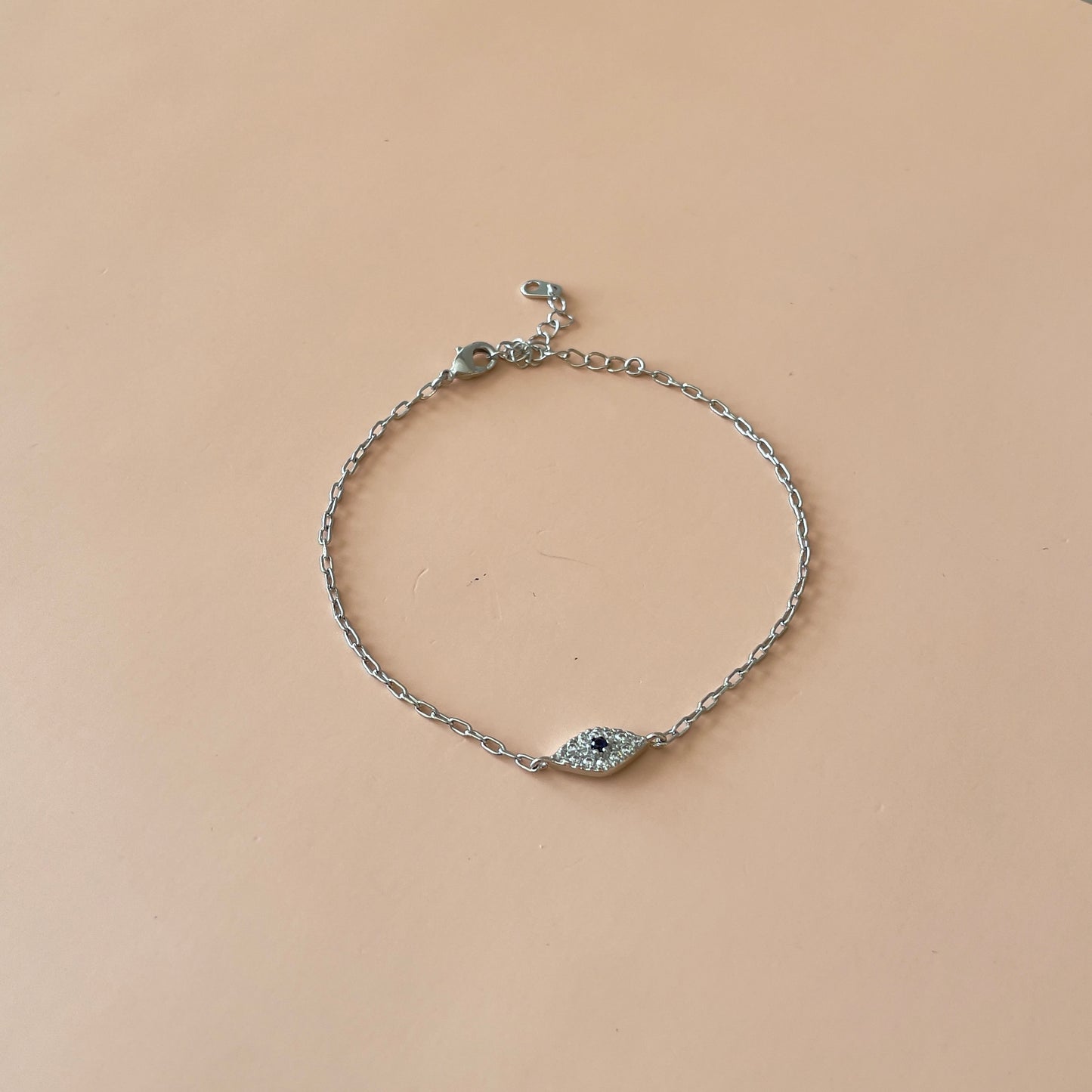 PULSERA OJO COMPLETO SILVER