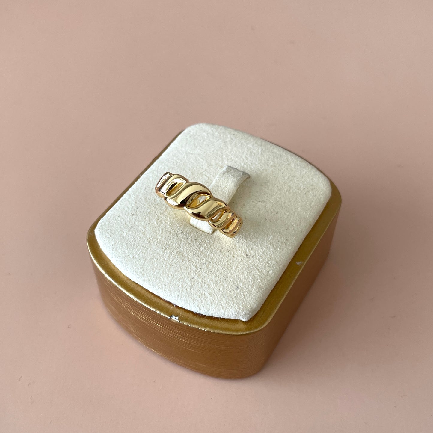 ANILLO OPEN RING ESMERILADO GOLD