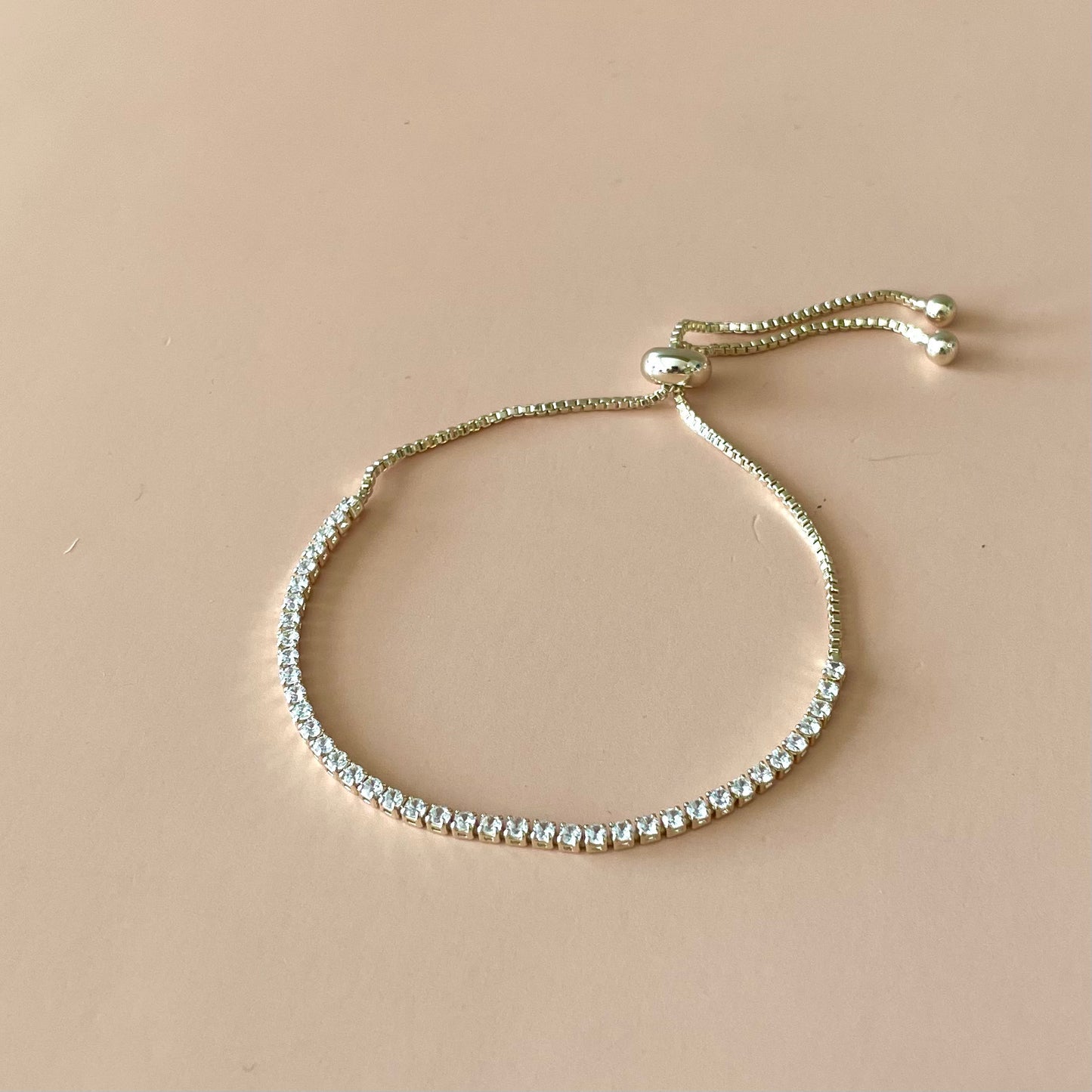 PULSERA AJUSTABLE TENNIS CLEAR CLARO
