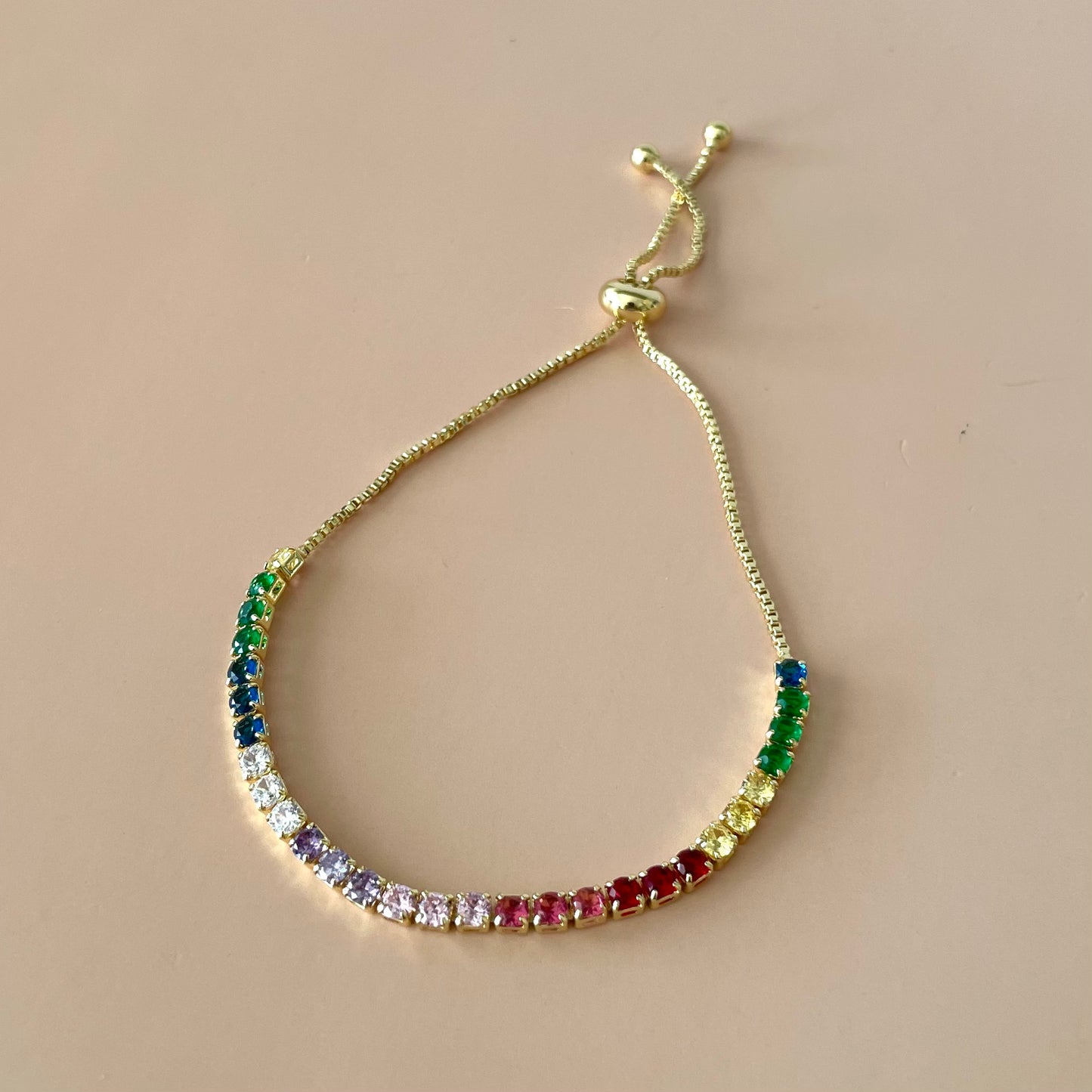 PULSERA TENNIS AJUSTABLE GRANDE COLORFULL