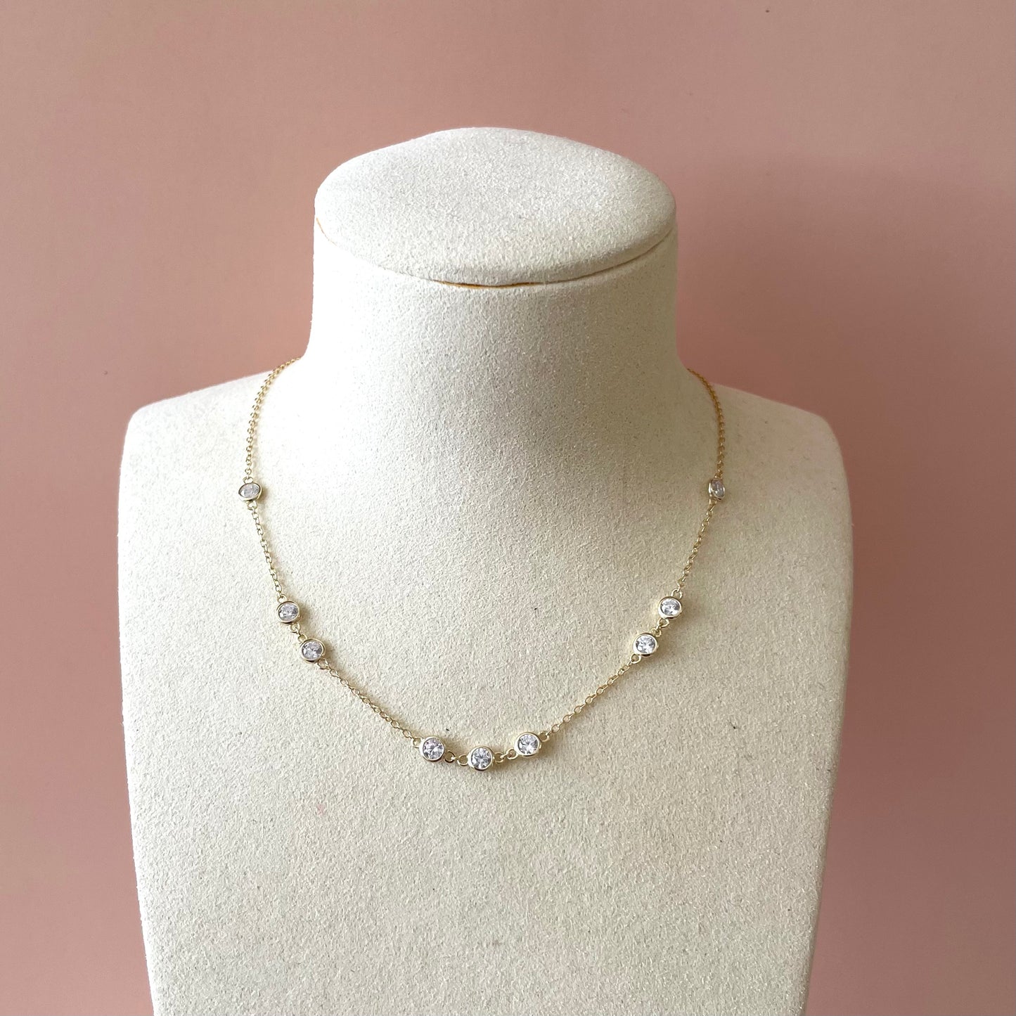 COLLAR NUEVE ZIRCONIAS LINEAL 925