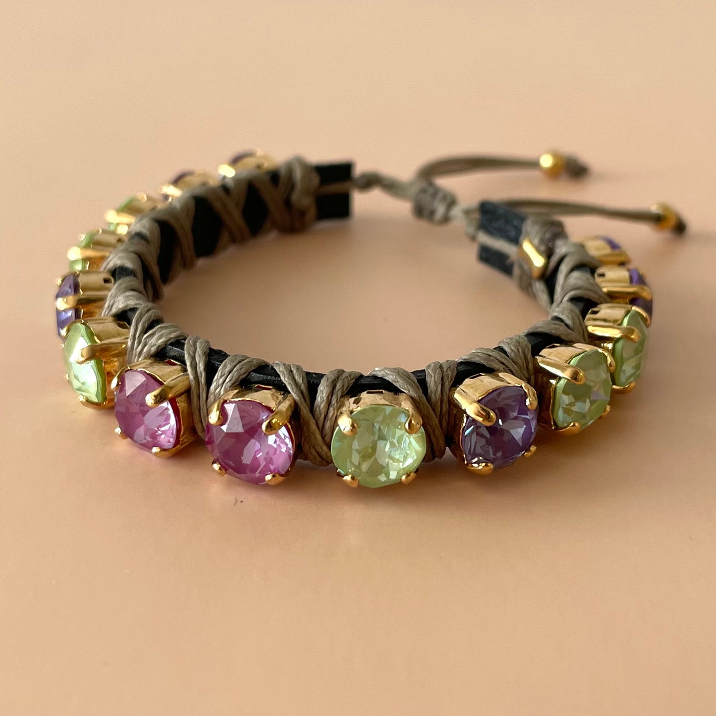 PULSERA COMBINADA LILA -PISTACHE -HC