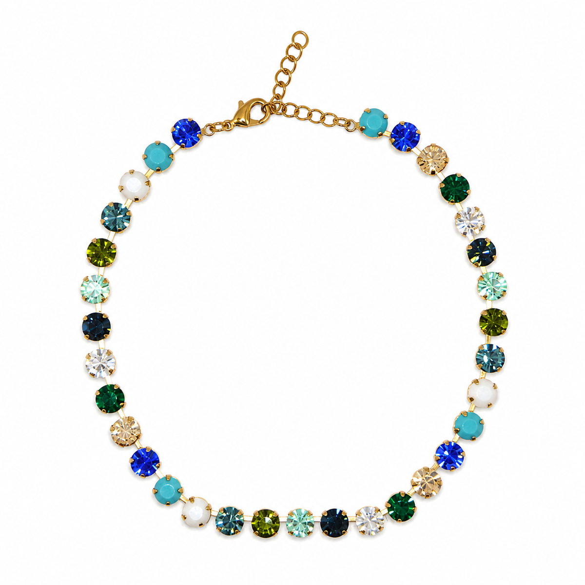 COLLAR SHINE MIX AZUL GREEN -G