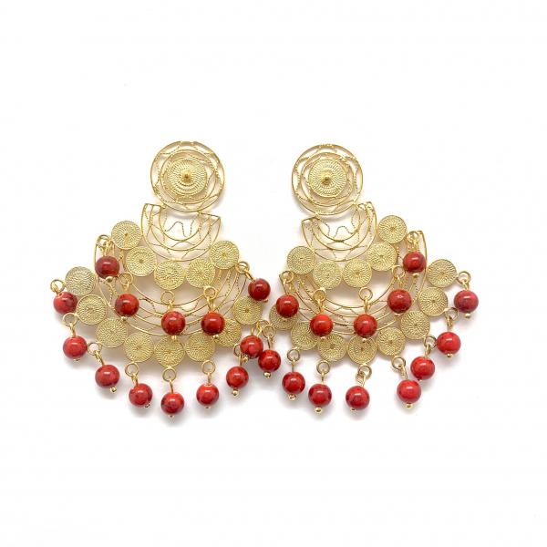 ARETES ODINA MEDIA BAILARINA ROJO