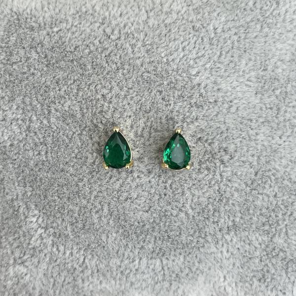 ARETE GOTITA VERDE ESMERALDA