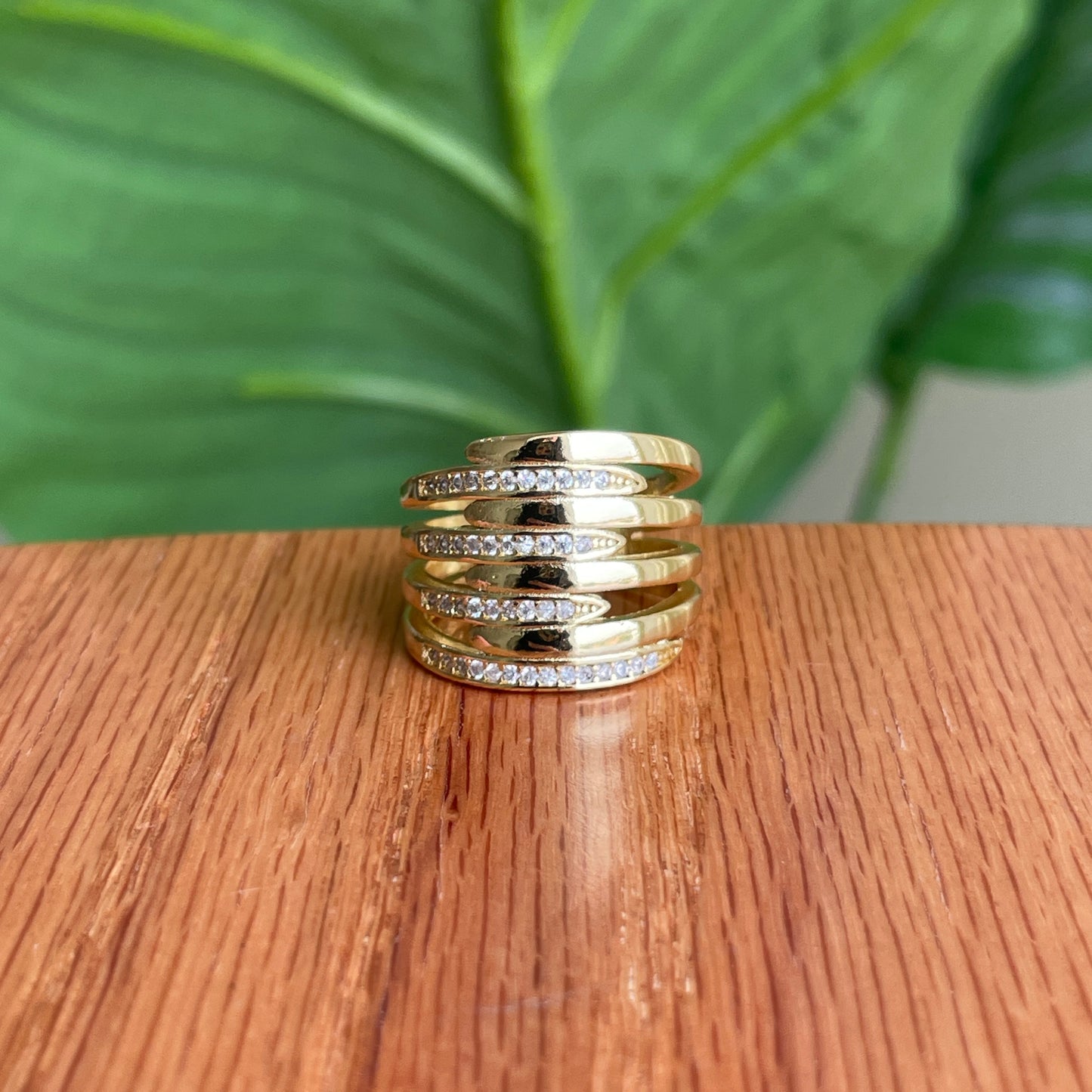 ANILLO ASIA GOLD CON CRISTALES