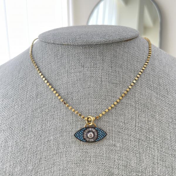 COLLAR EMBER OJITO TURQUESA