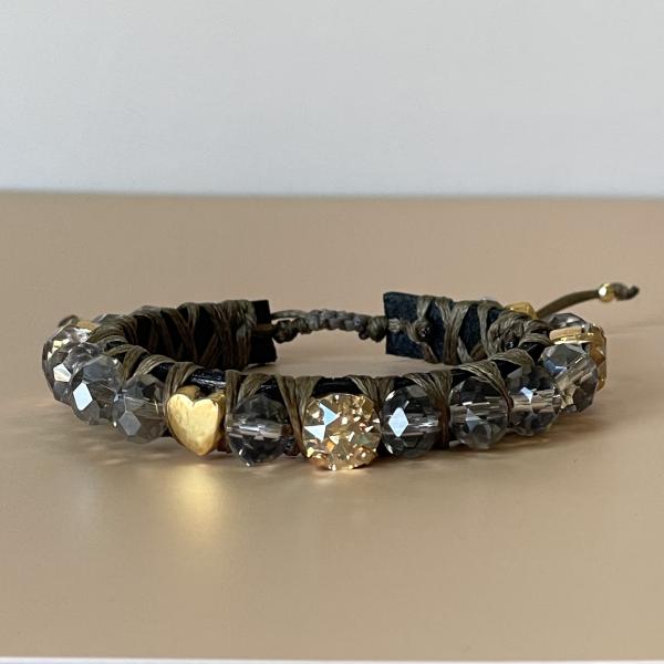 PULSERA FAVORITA PIEDRA CRISTAL GOLD-HC