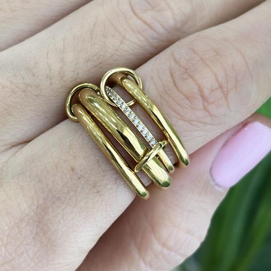 ANILLO CUATRO AROS CON CHURUMBELA