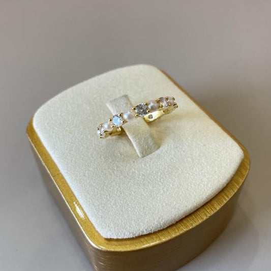 ANILLO CRISTAL CON PERLA