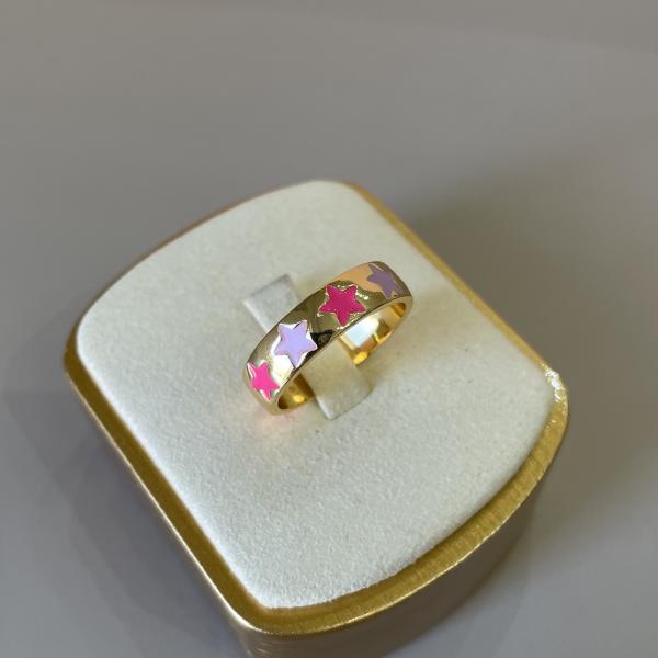 ANILLO ESTRELLAS ROSA LAVANDA