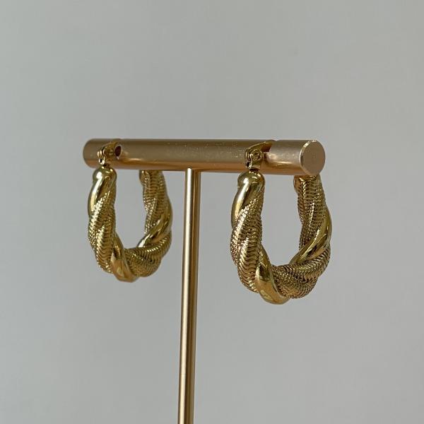 ARRACADAS JAZMIN TORCIDA GOLD