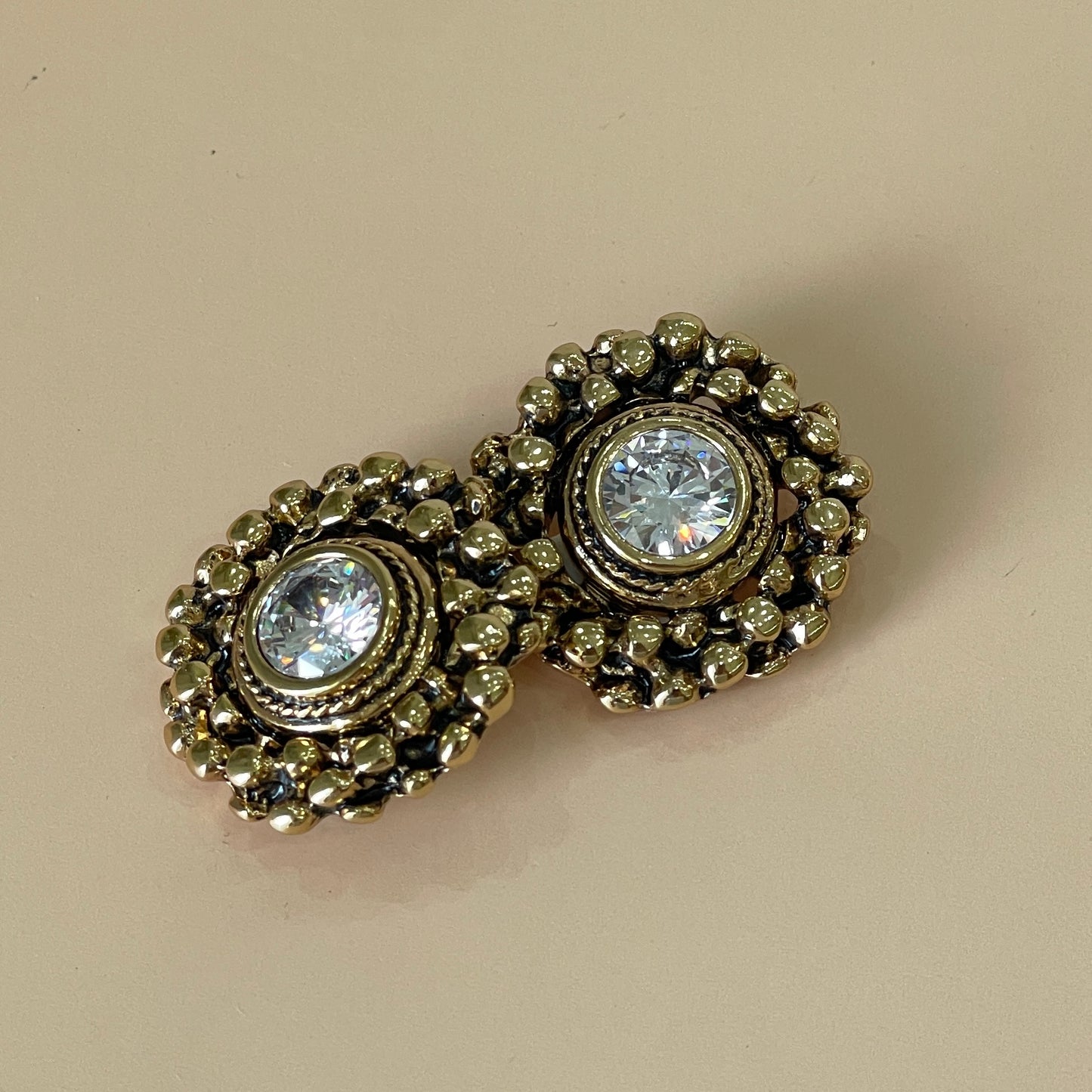ARETES JOANNA VINTAGE -GOLD CLEAR