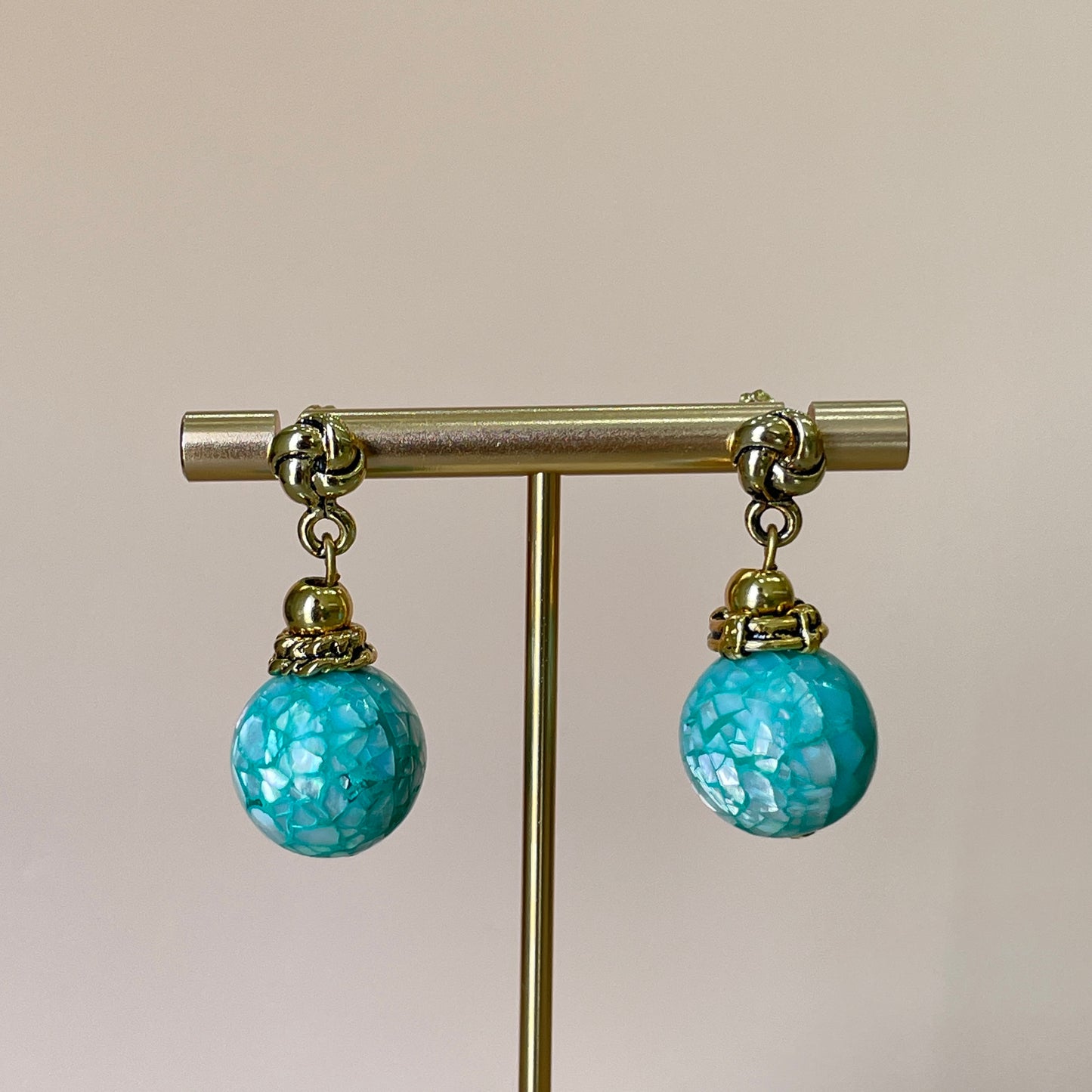 ARETES RADIANT AZUL TURQUESA